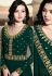 dark green georgette floor length embroidered anarkali suit 20039