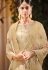 beige silk embroidered palazzo style pakistani suit 56
