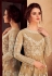 beige silk net resham embroidered long anarkali suit 39004