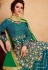 green silk net embroidered long anarkali suit 39003