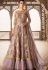 mauve net embroidered floor length anarkali suit 5305