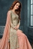 light beige pink net embroidered straight palazzo style suit 806