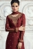 brown satin georgette straight palazzo style suit 16104