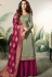 green pink satin silk sharara style pakistani suit 12001