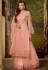 pink net embroidered sharara style pakistani suit 61005