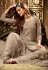 grey net embroidered sharara style pakistani suit 61002