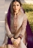 drashti dhami peach purple satin georgette lehenga style suit 3306