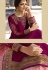 drashti dhami magenta pink satin georgette lehenga style suit 3303