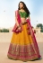 yellow silk circular lehenga choli 13244