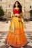 yellow silk circular lehenga choli 13251