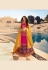 magenta silk circular lehenga choli 13253