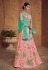 light pink silk a line lehenga choli 3228