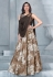 brown lycra circular lehenga choli with designer dupatta 7905