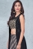 gray lycra indo western lehenga choli with jacket 7901