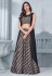 gray lycra indo western lehenga choli with jacket 7901