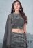 gray lycra one shoulder a line lehenga choli 7907