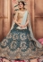 teal blue art silk circular lehenga choli 2004