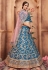 blue art silk embroidered circular lehenga choli 2011