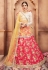 magenta taffeta embroidered circular lehenga choli 2007