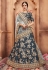 dark gray art silk circular lehenga choli 2012