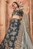 dark gray art silk circular lehenga choli 2012