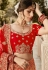 red silk embroidered bridal lehenga choli 9001