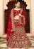 maroon velvet bridal lehenga choli 9006