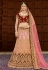 pink silk embroidered circular lehenga choli 9007