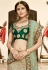 sea green silk circular lehenga choli 9008