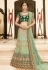 sea green silk circular lehenga choli 9008