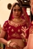 magenta velvet circular lehenga choli 9009