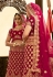 magenta velvet circular lehenga choli 9009