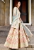 beige velvet circular lehenga choli 9981