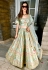 sea green satin circular lehenga choli 9984