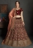 maroon velvet embroidered lehenga choli 1902
