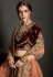 maroon velvet circular lehenga choli 1903