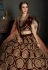 maroon velvet circular lehenga choli 1903