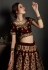 maroon velvet embroidered bridal lehenga choli 1906