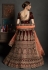 maroon velvet embroidered lehenga choli 1907