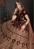 maroon velvet bridal lehenga choli 1909