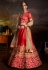 red satin bridal lehenga choli 1801