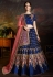 blue satin embroidered lehenga choli 1802