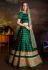 green satin embroidered lehenga choli 1804