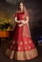 maroon satin circular lehenga choli 1806