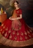 maroon satin circular lehenga choli 1806