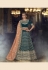 teal velvet embroidered circular lehenga choli 5128