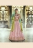 pink satin embroidered circular lehenga choli 5132