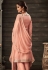 pink georgette embroidered straight trouser style suit 30004