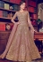 pastel pink butterfly net heavy embroidered floor length anarkali suit 6012