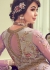 mauve net heavy embroidered floor length anarkali suit 6001